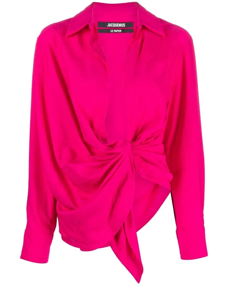 Jacquemus Hemd mit Knoten - Rosa Rosa