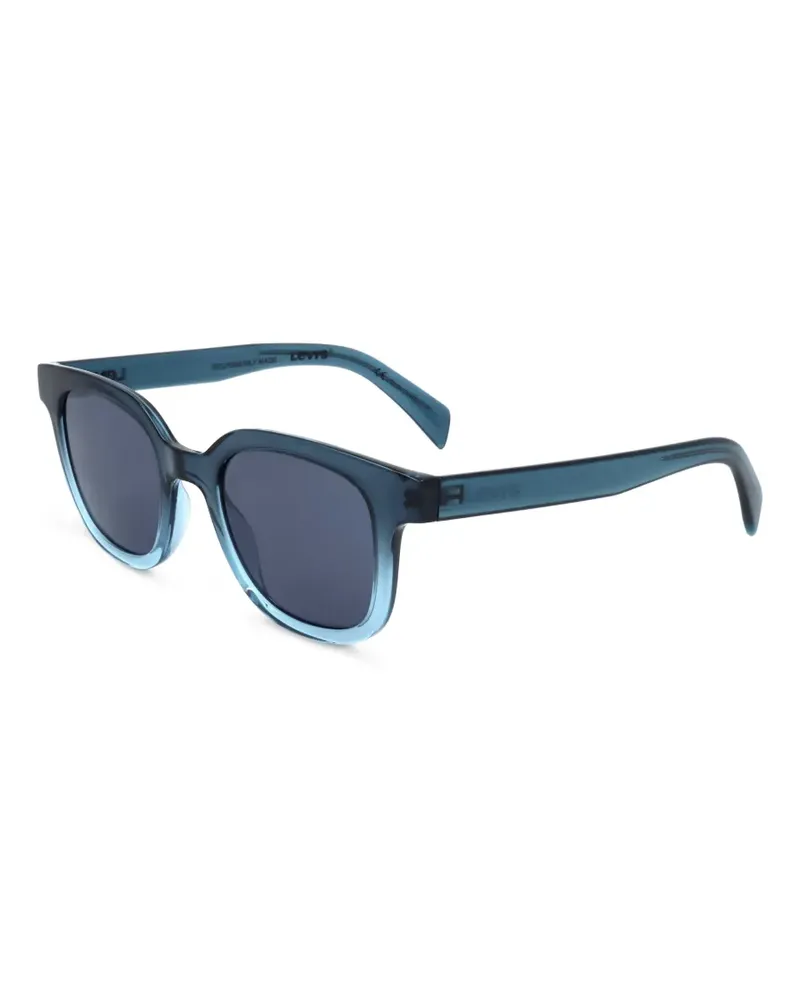 Levi's Sonnenbrille mit eckigem Gestell - Blau Blau