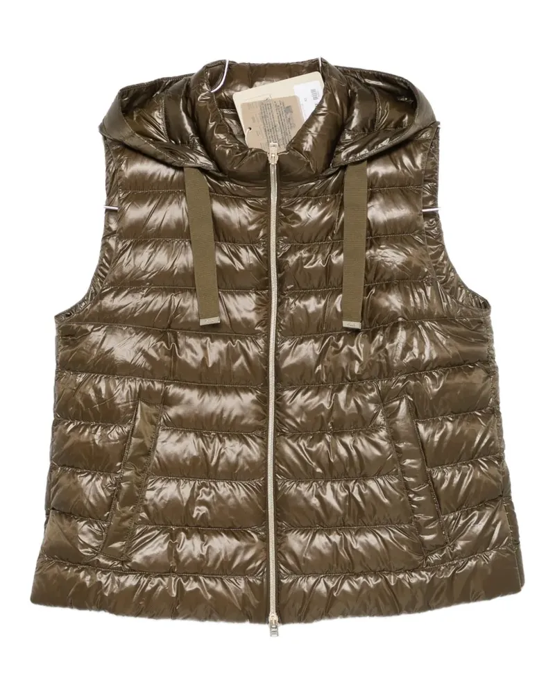 Herno drawstrings-collar waistcoat - Grün Grün