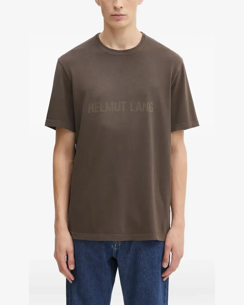 Helmut Lang logo-print T-shirt - Braun Braun