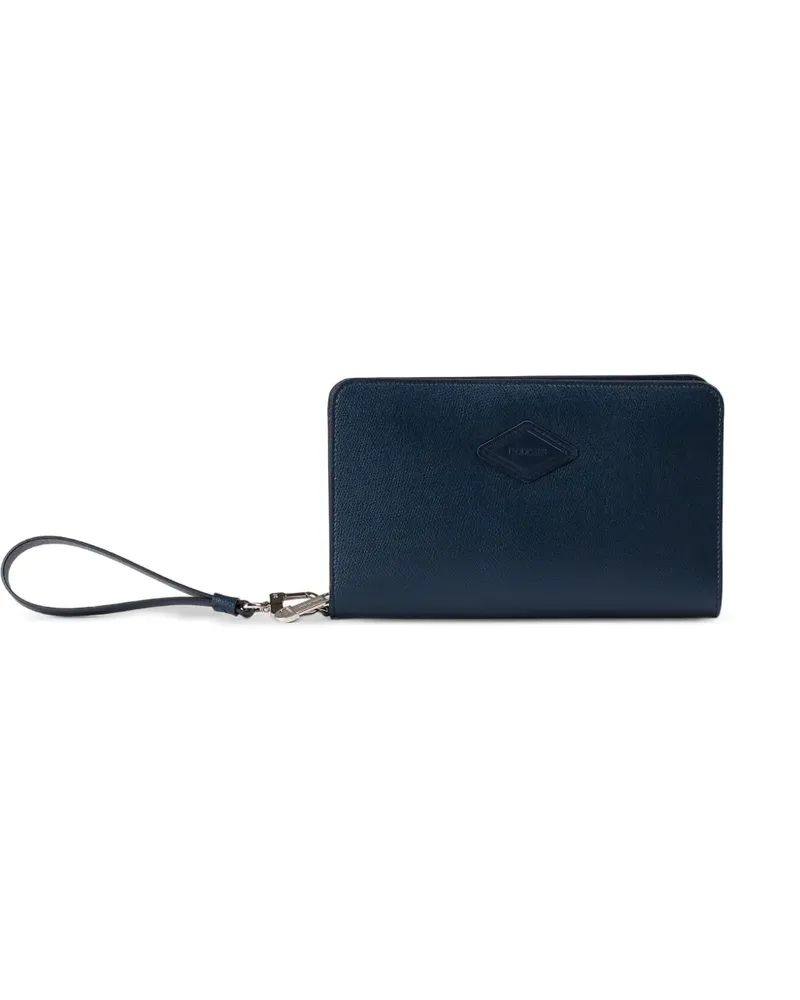 Doucal´s Palmellato leather double-zip wallet - Blau Blau