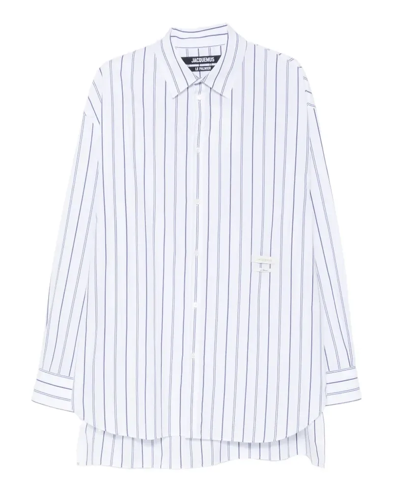 Jacquemus Gestreiftes Pisco Hemd - Weiß Weiß