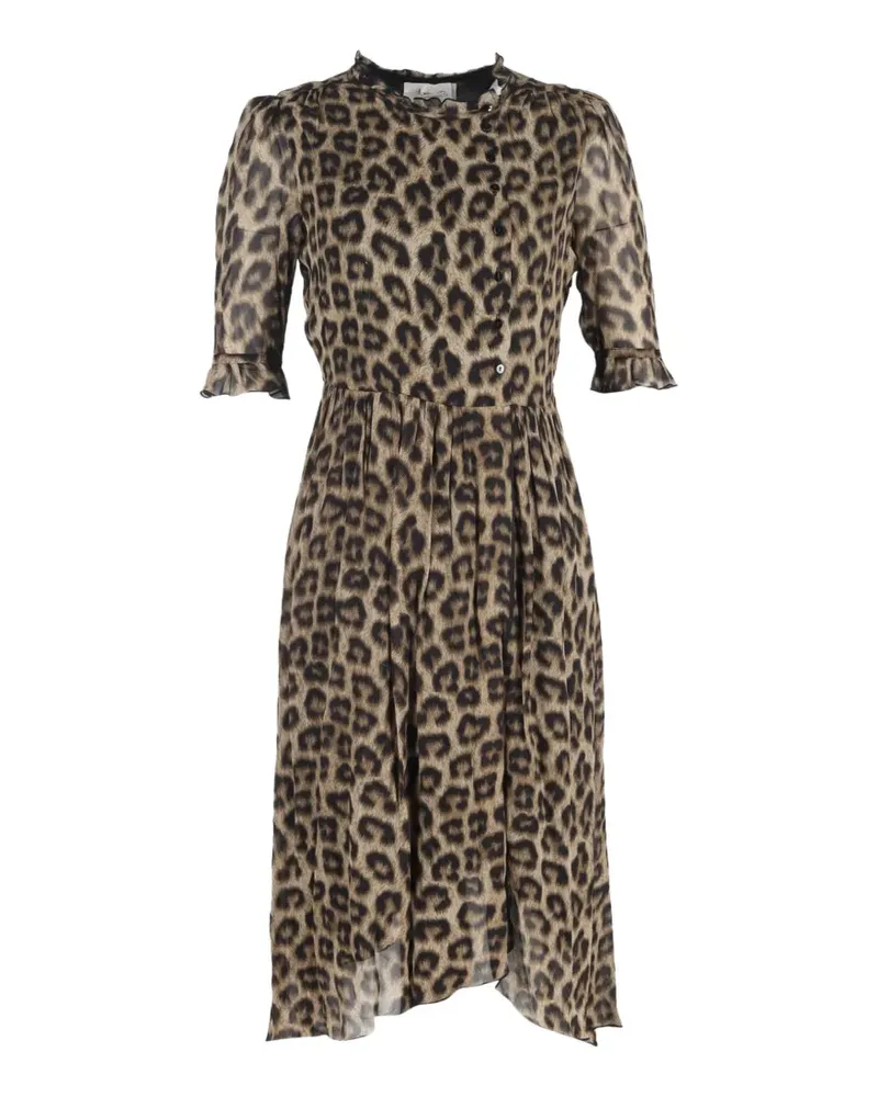 ba&sh leopard-print midi dress - Braun Braun