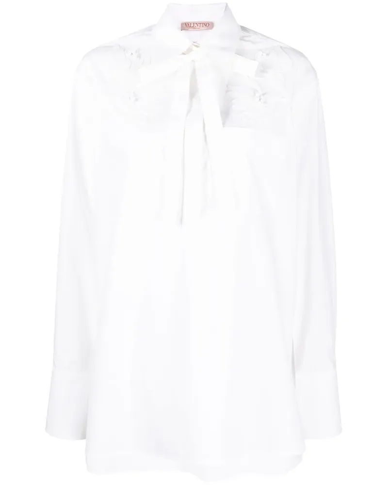 Valentino Garavani Hemd mit Blumenstickerei - Weiß Weiß