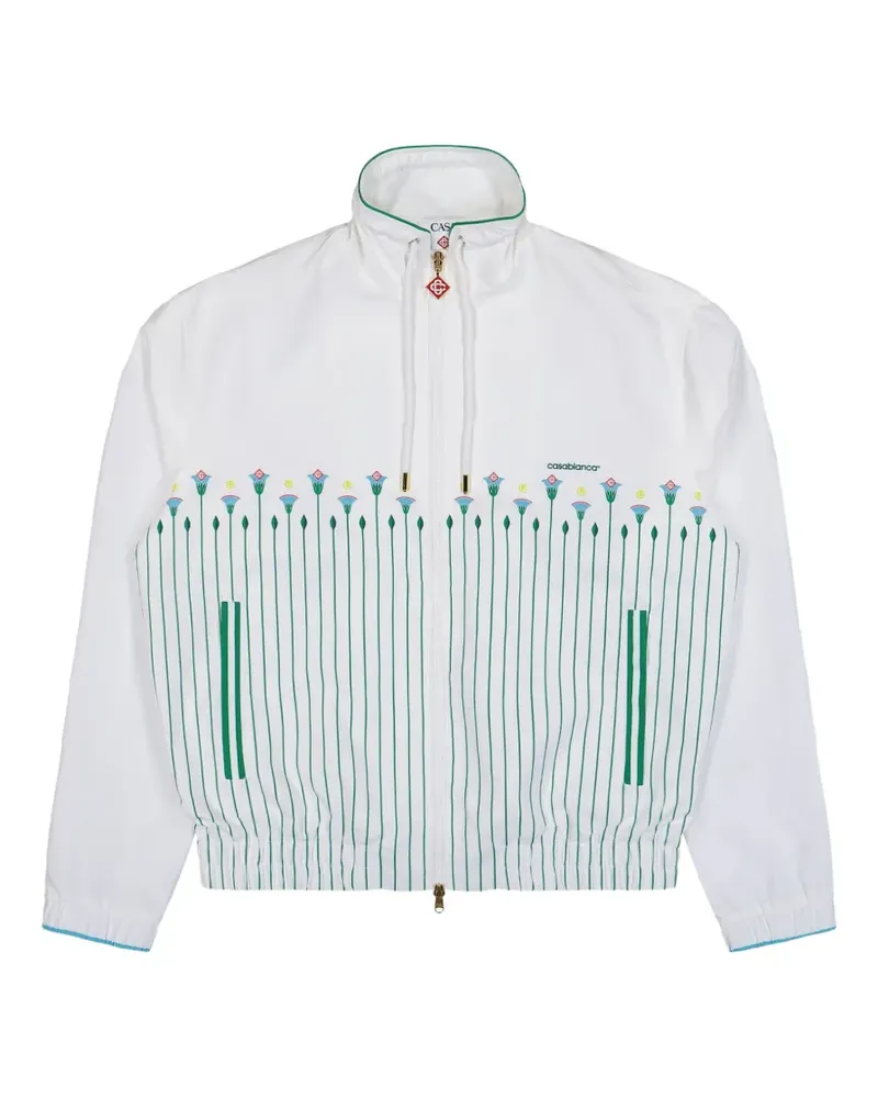 Casablanca Paris floral-print pinstriped jacket - Weiß Weiß