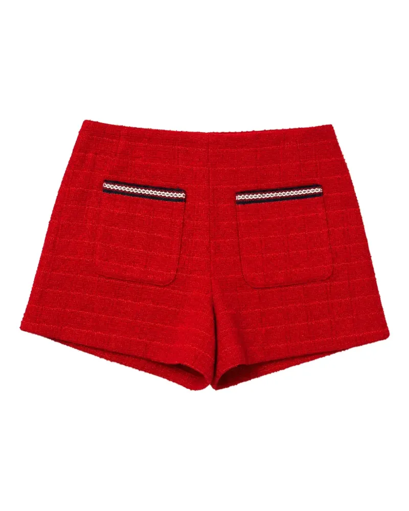 Alice + Olivia Troy Shorts aus Tweed - Rot Rot