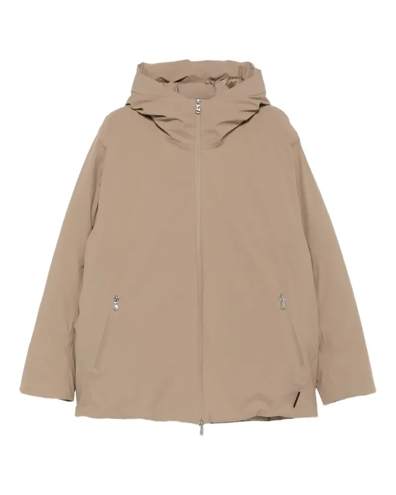 RAINS hooded zip-up jacket - Nude Nude