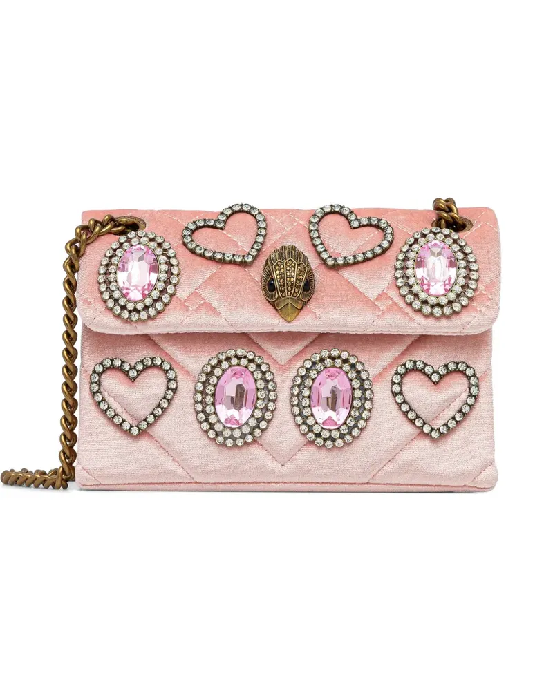 Kurt Geiger mini Kensington velvet shoulder bag - Rosa Rosa
