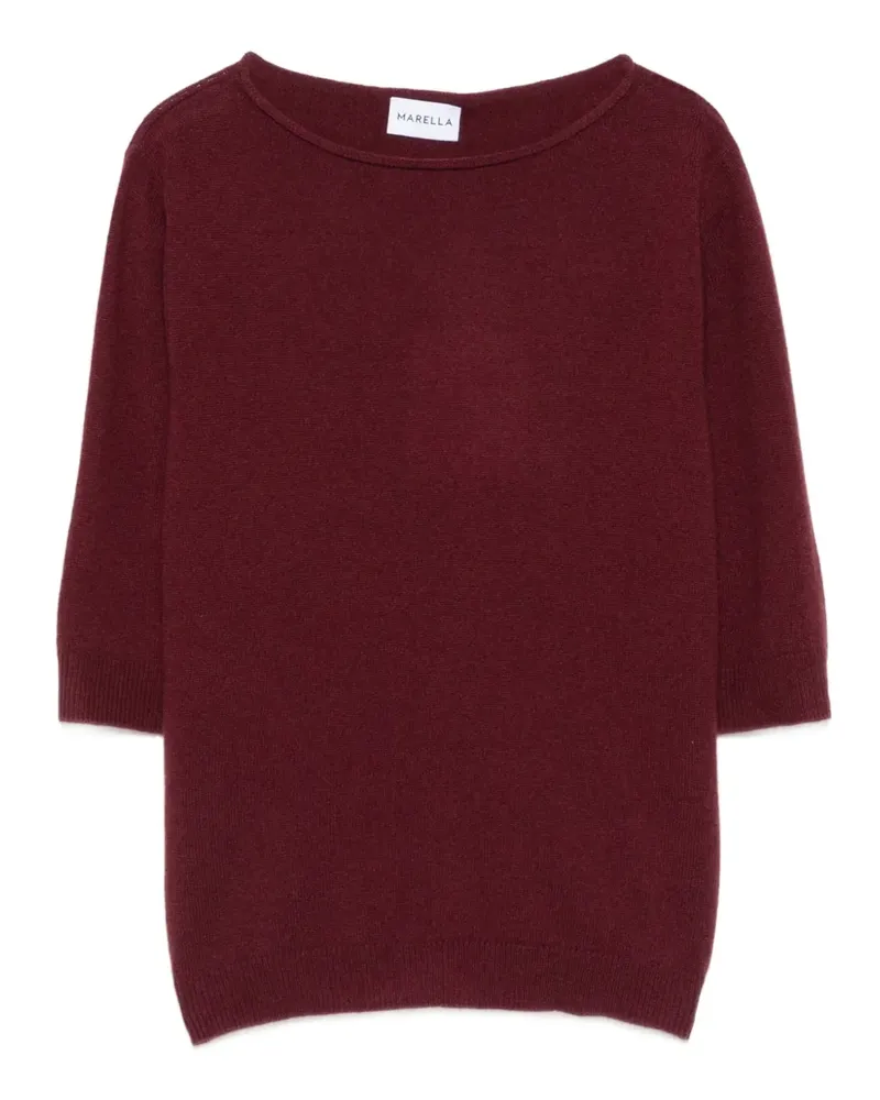 MARELLA Kaschmirpullover mit U-Boot-Ausschnitt - Rot Rot