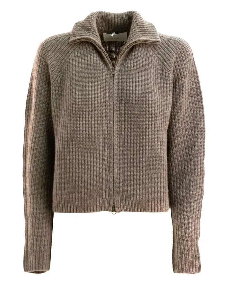 Lisa Yang Gerippter Cardigan - Nude Nude