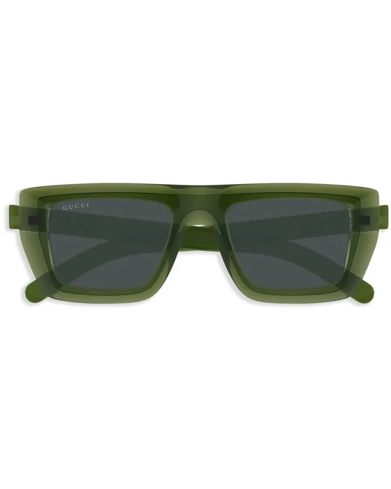 Gucci Sonnenbrille mit transparentem Gestell - Grün Grün