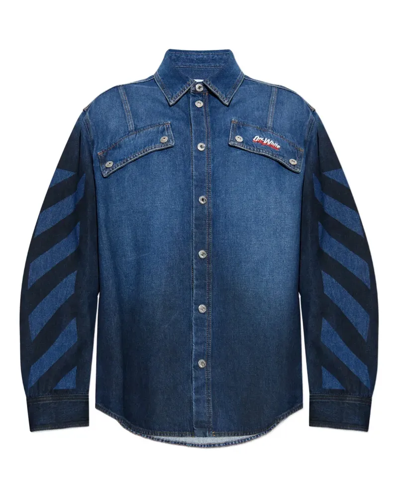 OFF-WHITE chevron pocket shirt - Blau Blau
