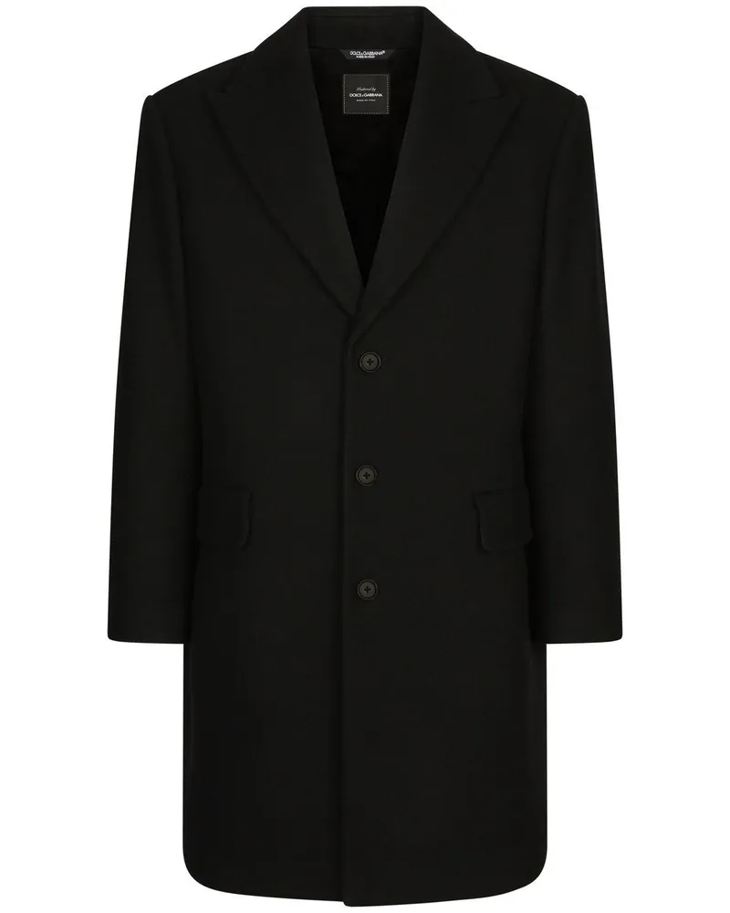 Dolce & Gabbana Einreihiger Mantel - Schwarz Schwarz
