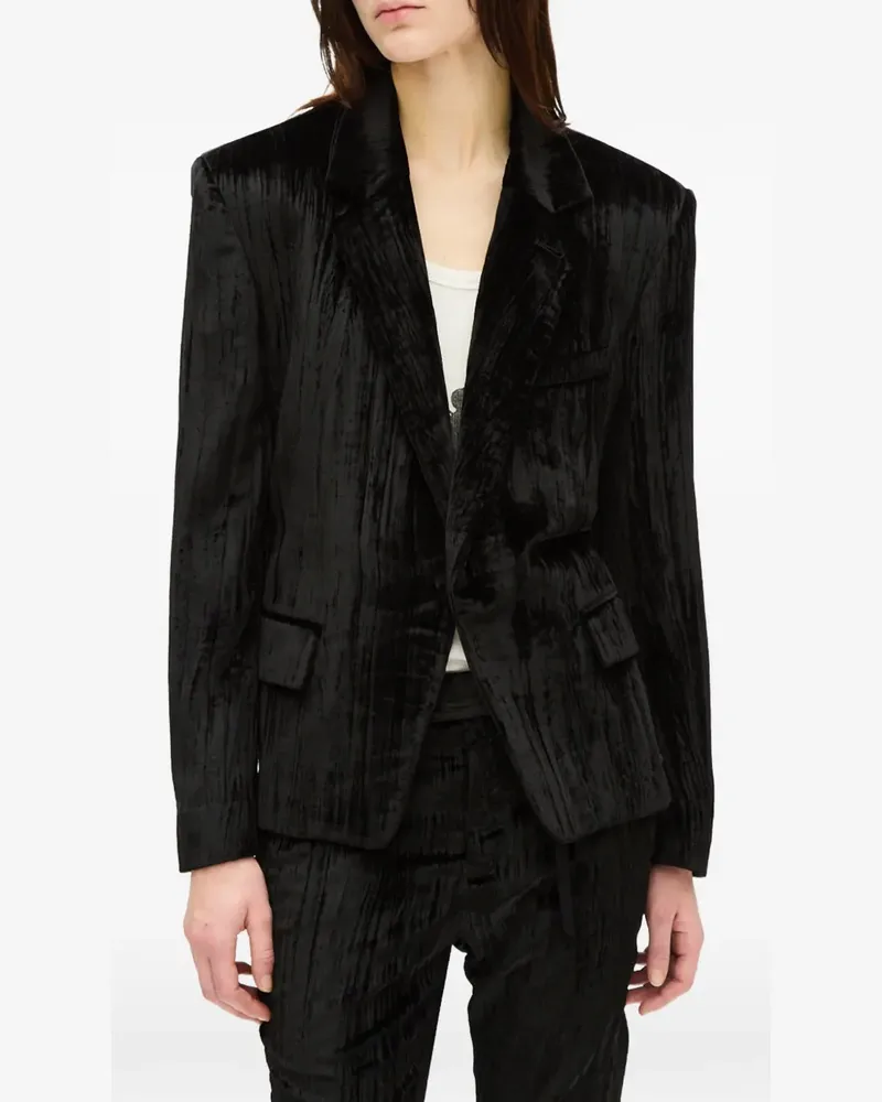 Ann Demeulemeester Einreihiger Blazer - Schwarz Schwarz