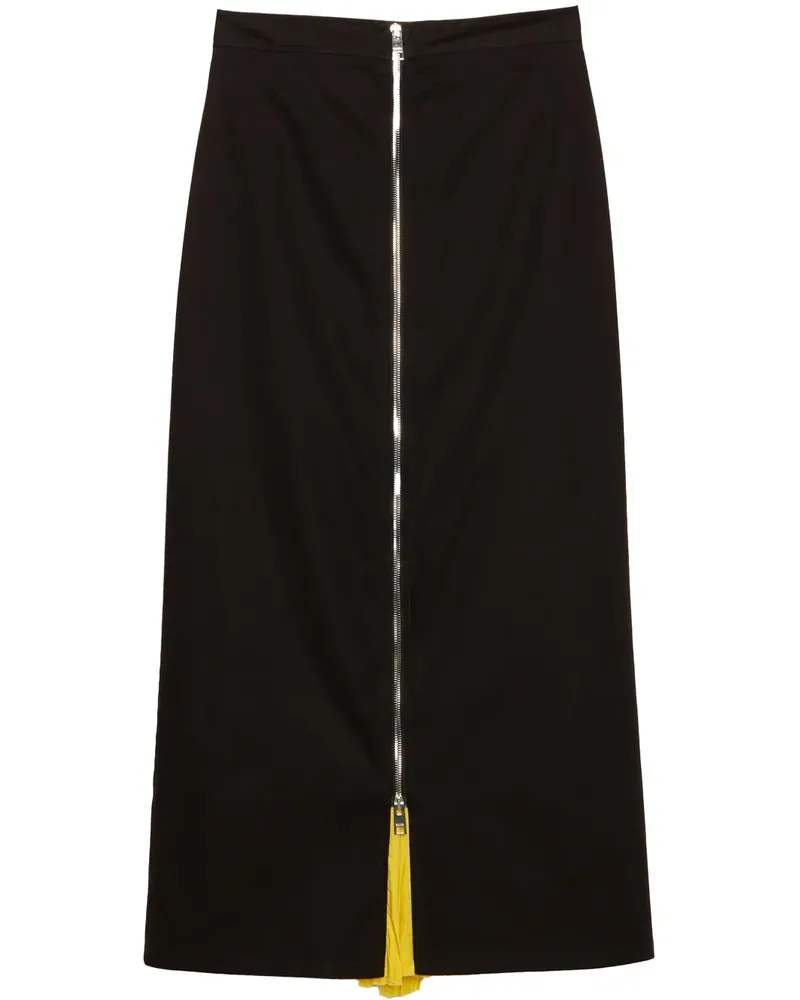 MSGM Klassischer Midirock - Schwarz Schwarz