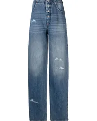 Maison Margiela Gerade Jeans im Distressed-Look Blau