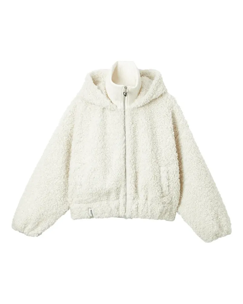 Musium Div. Kapuzenjacke mit Fleece-Struktur - Nude Nude