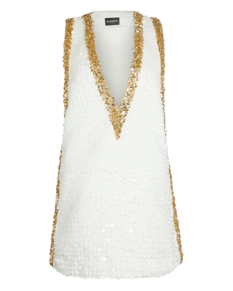 Retrofête Simmie Kleid - Weiß Weiß