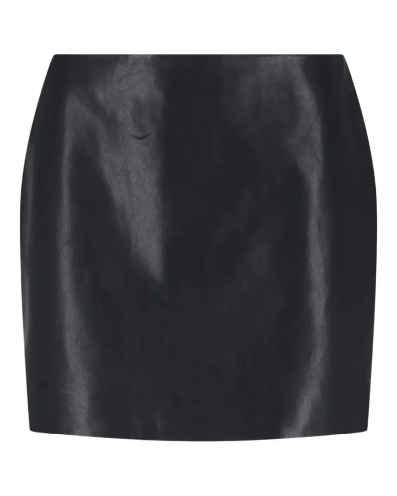 Balmain leather zip-fastening mini skirt - Schwarz Schwarz
