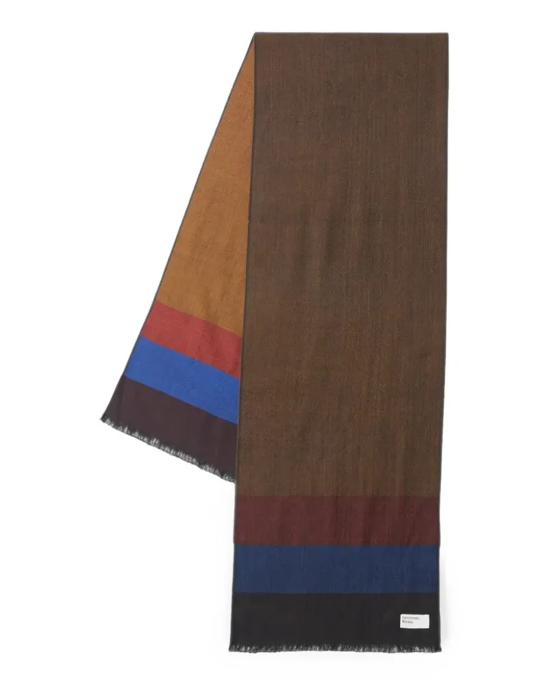 Universal Works Himalayan reversible striped scarf - Braun Braun