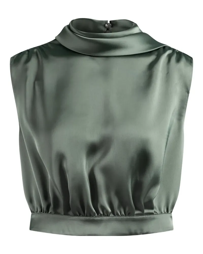 HUGO BOSS high-neck crop top - Grün Grün