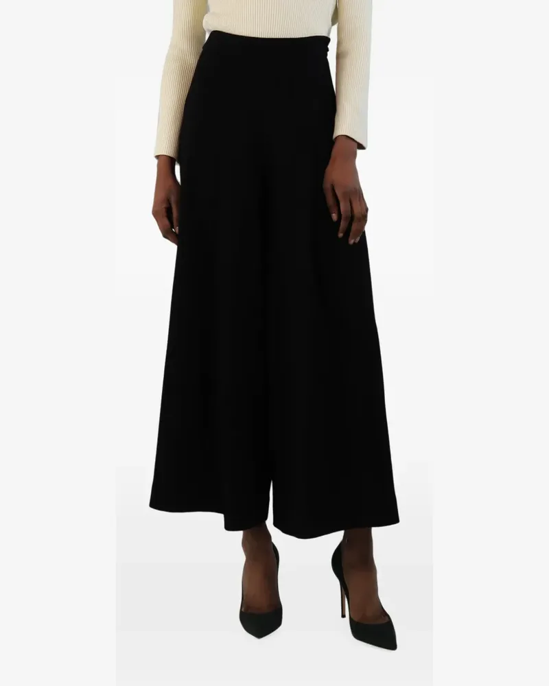 EMILIA WICKSTEAD crepe wide-leg culotte trousers - Schwarz Schwarz