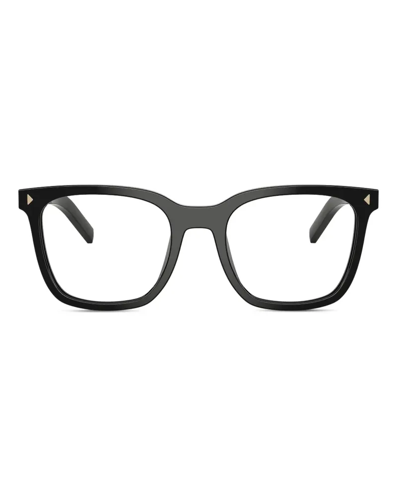Prada Brille mit Logo-Print - Schwarz Schwarz