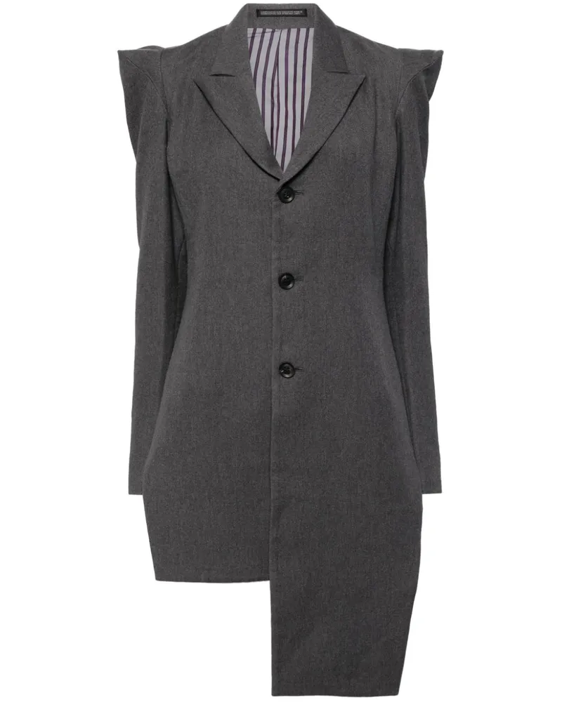 Yohji Yamamoto Asymmetrischer Blazer - Grau Grau
