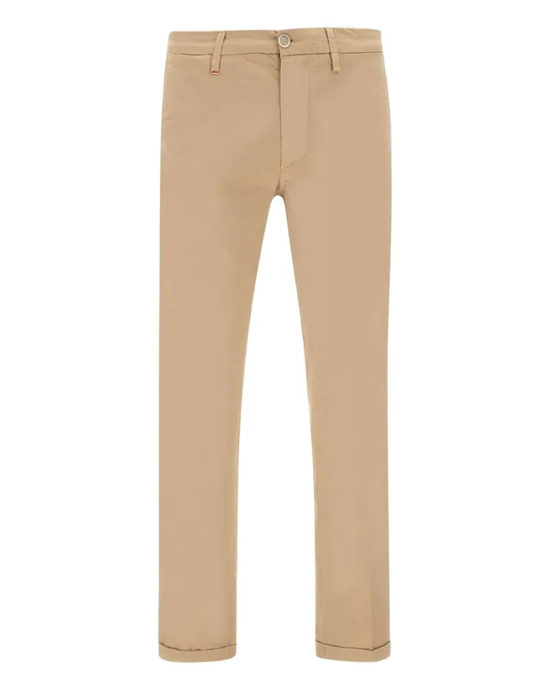 Re-HasH logo patch cuffed trousers - Nude Nude