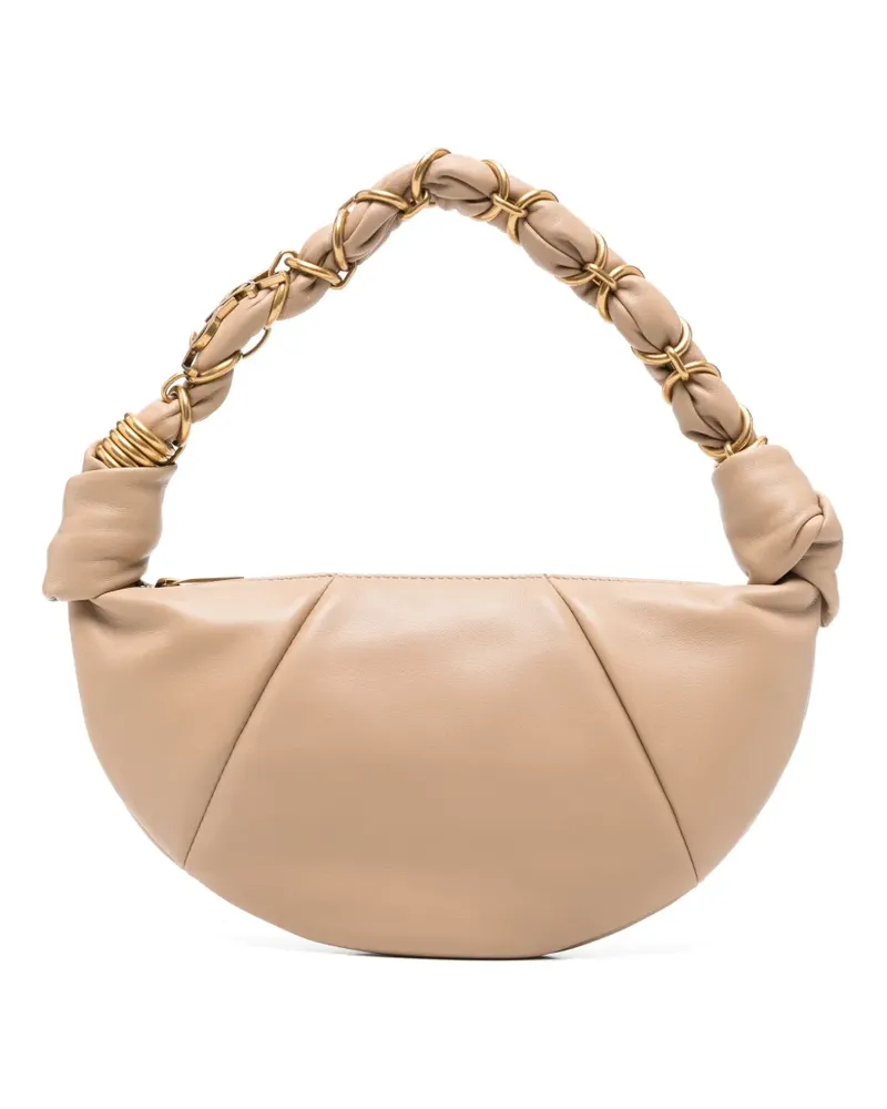 Saint Laurent Mini Amita Tote Bag mit Logo-Schild - Nude Nude