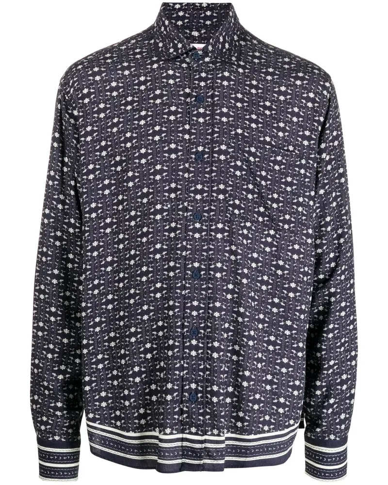 Orlebar Brown Grasmoor Hemd mit Bandana-Print - Blau Blau