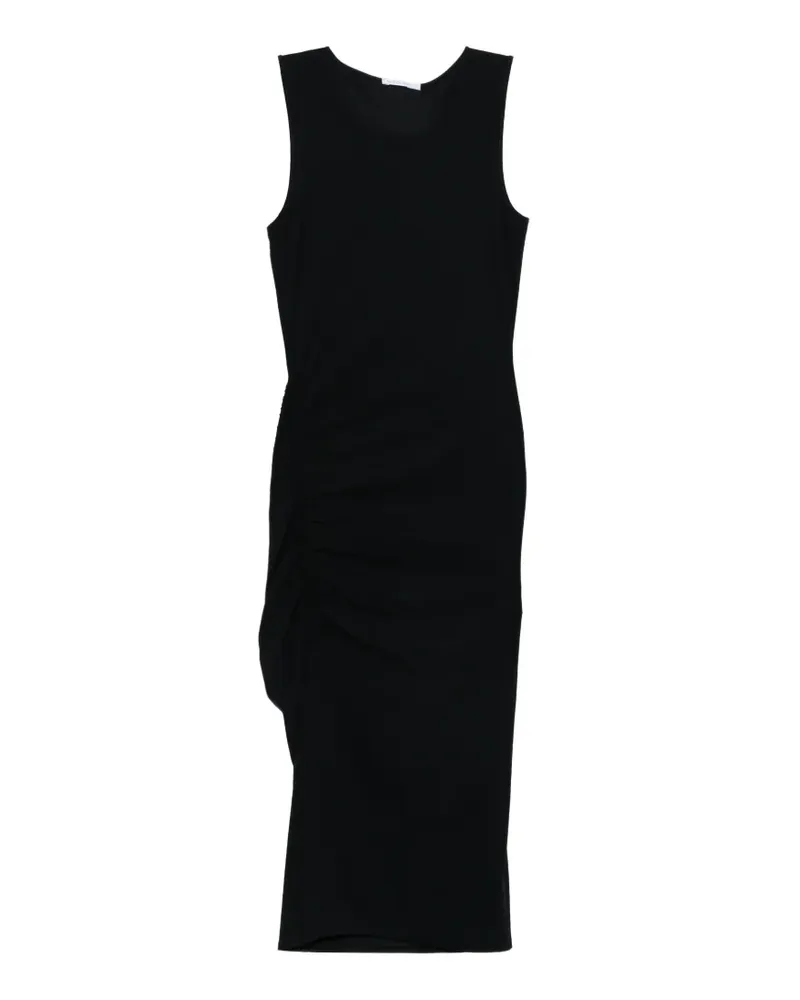 Patrizia Pepe Drapiertes Midikleid - Schwarz Schwarz
