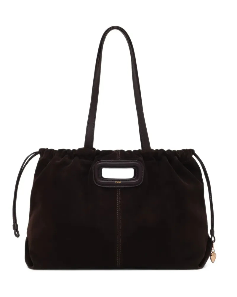 Maje suede Milpli tote bag - Schwarz Schwarz