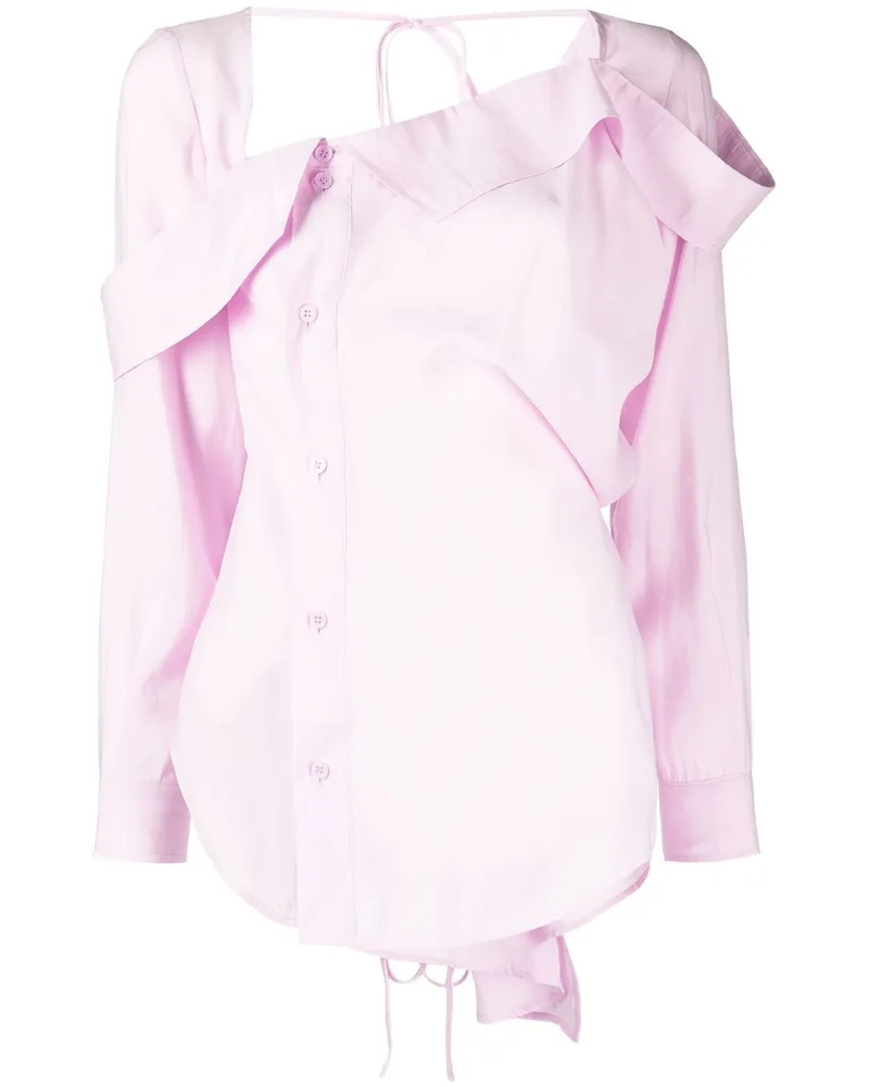 pushBUTTON Asymmetrisches Hemd - Rosa Rosa