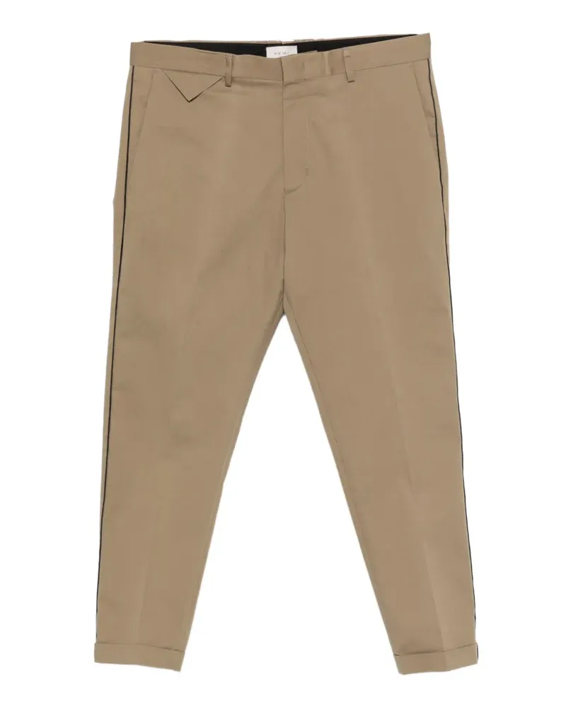 Low Brand Paspelierte Hose mit Umschlag - Nude Nude