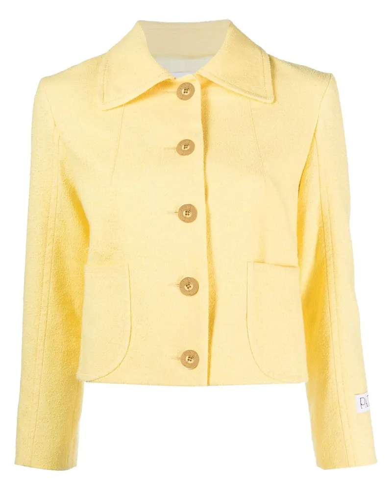 Patou Cropped-Hemdjacke - Gelb Gelb