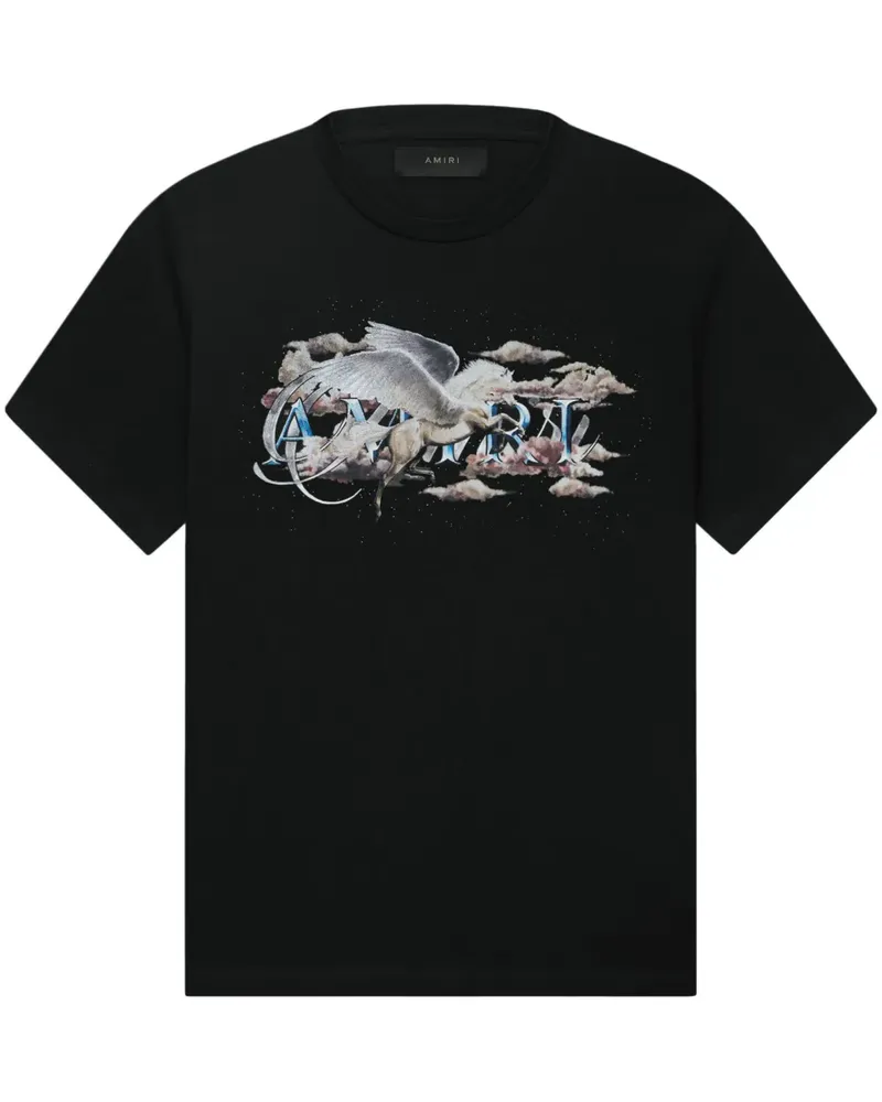Amiri T-Shirt mit Pegasus-Print - Schwarz Schwarz