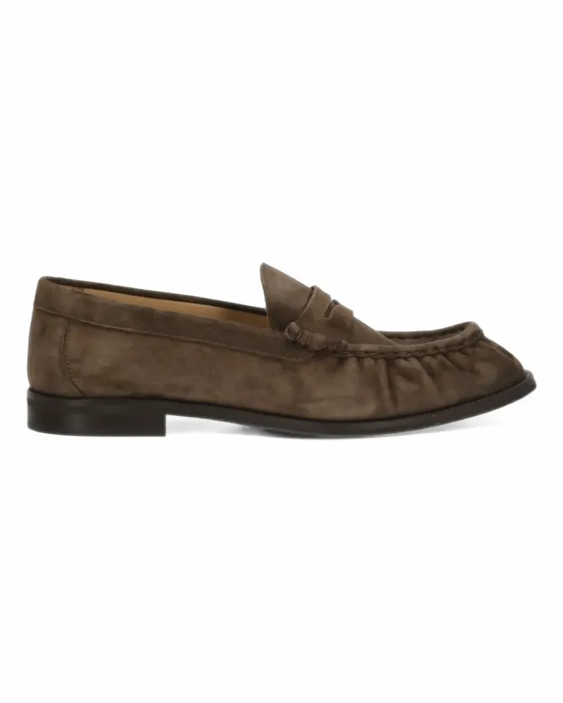Julie Dee gathered suede loafers - Braun Braun