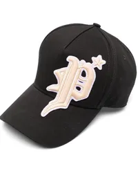 Philipp Plein Baseballkappe mit Logo-Patch Schwarz