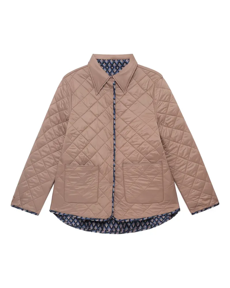 Maliparmi geometric-print reversible jacket - Nude Nude