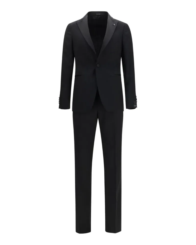 Tagliatore peak-lapel single-breasted suit - Schwarz Schwarz