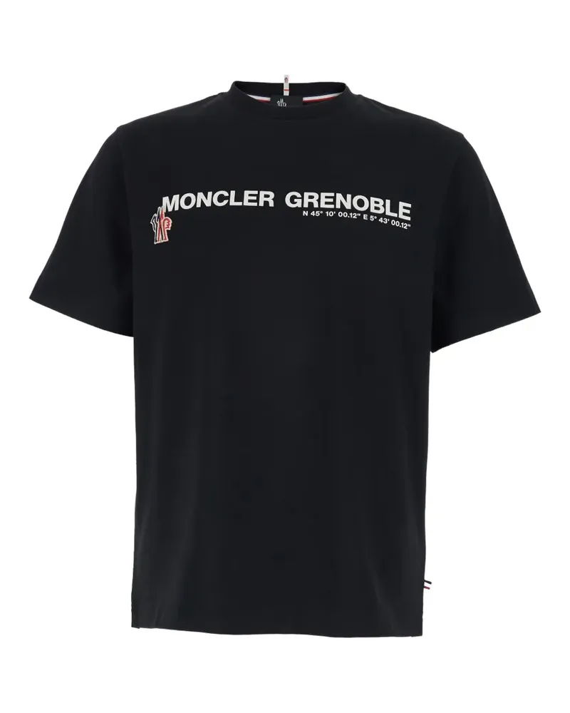 Moncler T-Shirt mit rundem Ausschnitt - Schwarz Schwarz