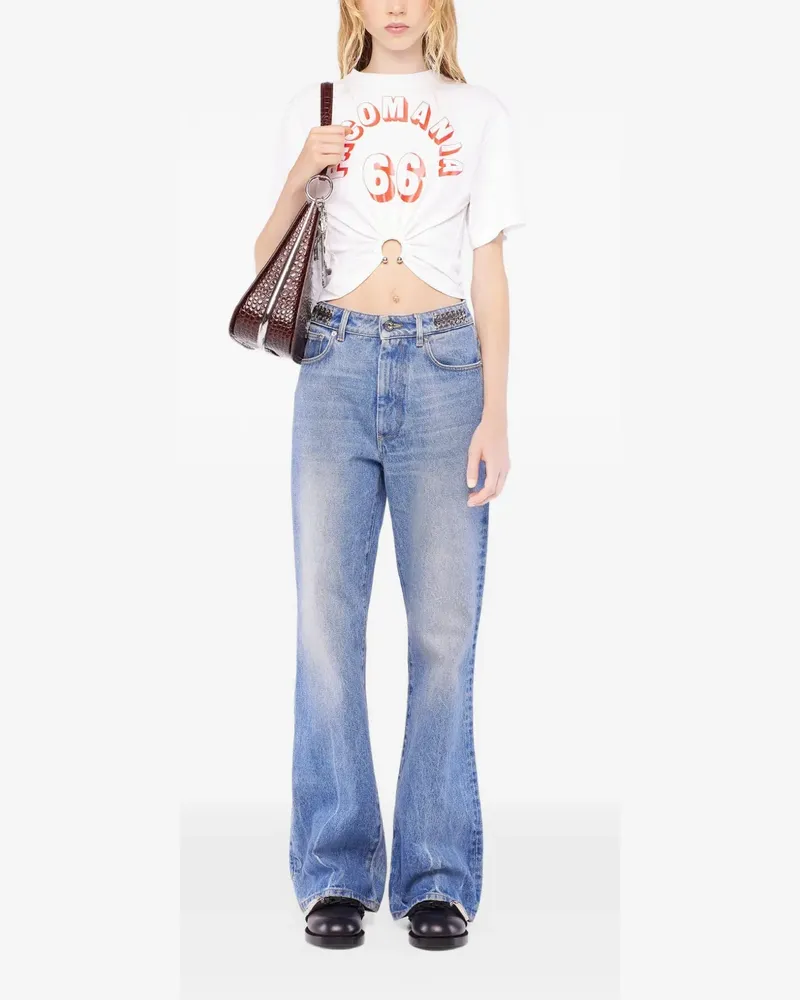 Paco Rabanne T-Shirt mit Piercing-Print - Weiß Weiß