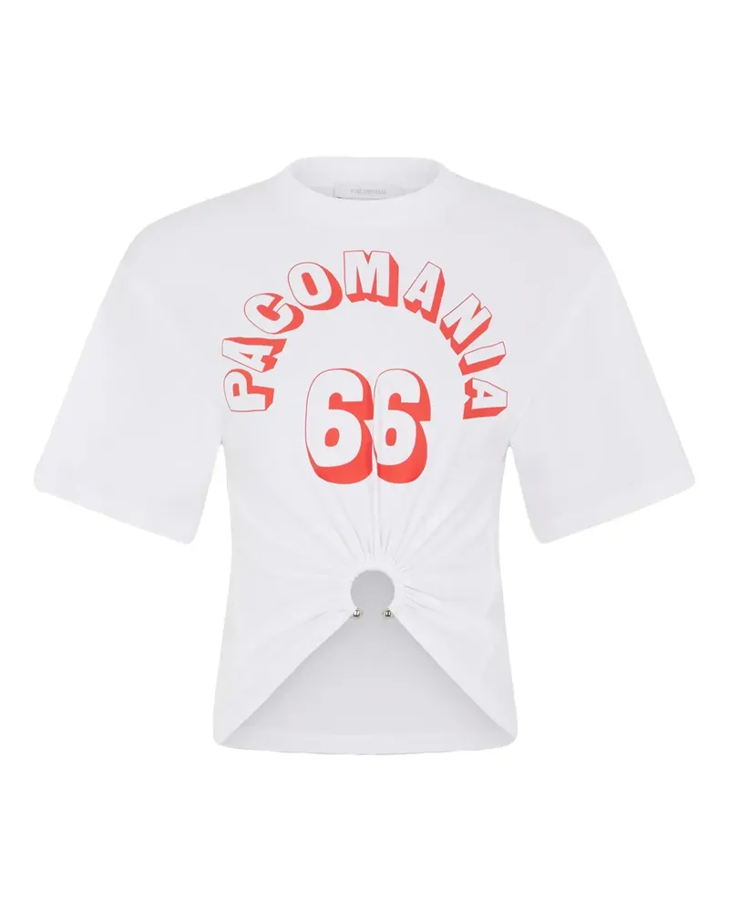 Paco Rabanne T-Shirt mit Piercing-Print - Weiß Weiß