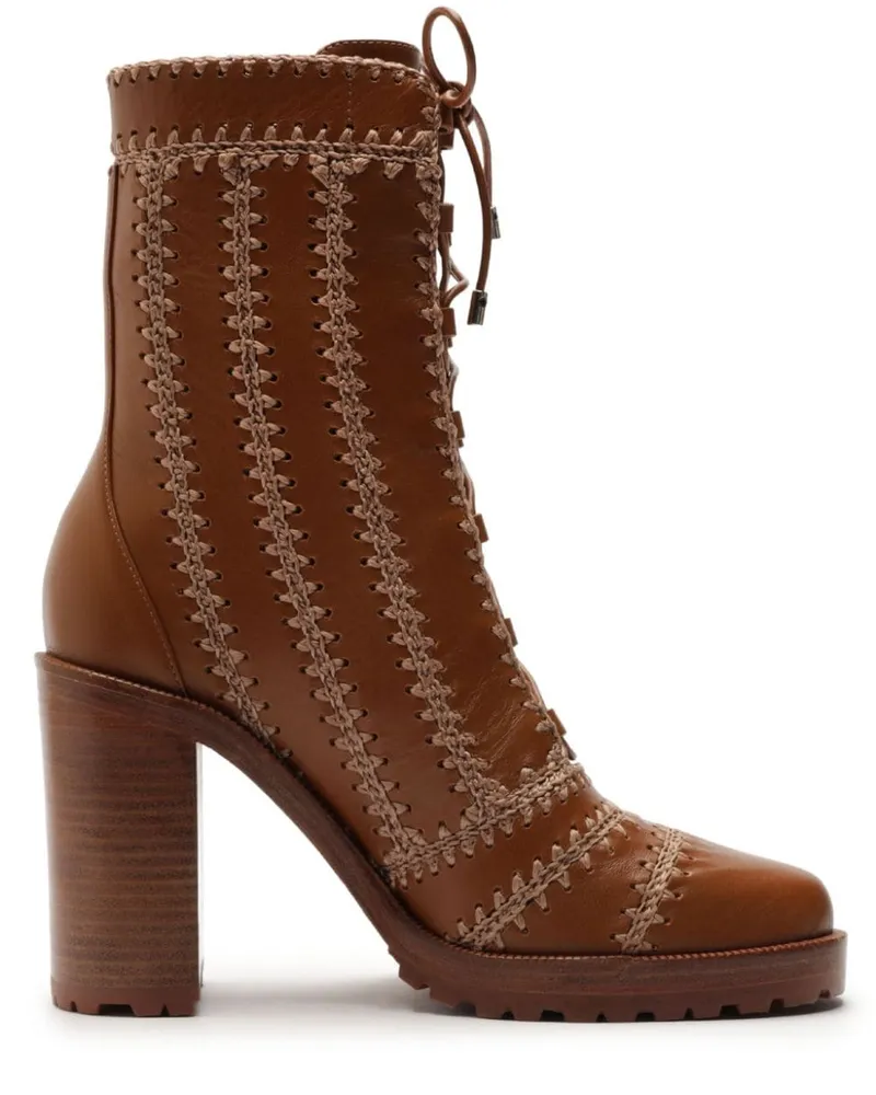 Alexandre Birman Evelyn Leather To The Knee Combat Boot bei MyBestBrands shoppen