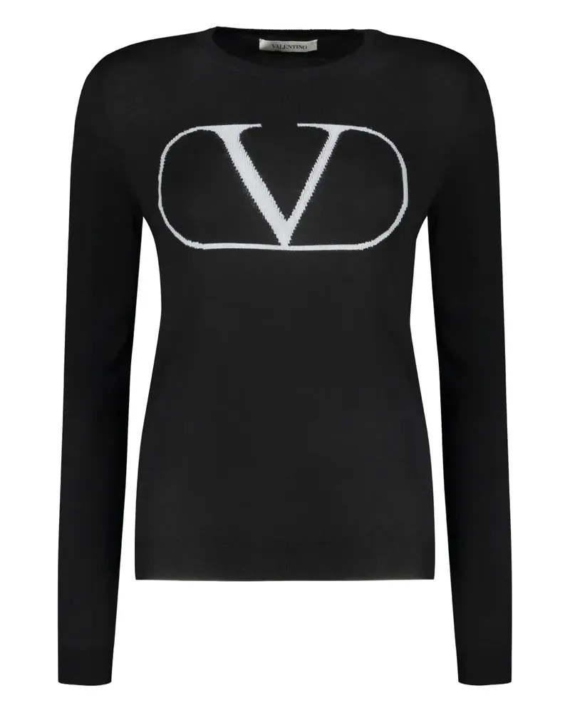 Valentino Garavani logo long-sleeve T-shirt - Schwarz Schwarz