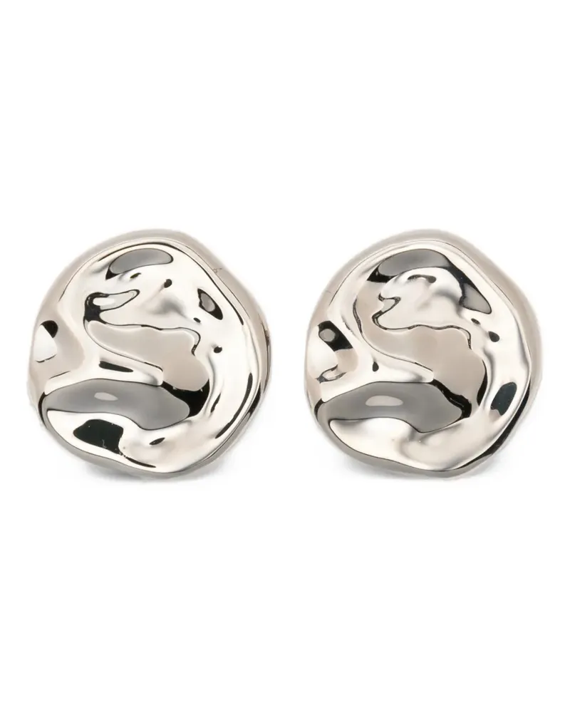Federica Tosi Mindy hammered-effect clip-on earrings - Silber Silber
