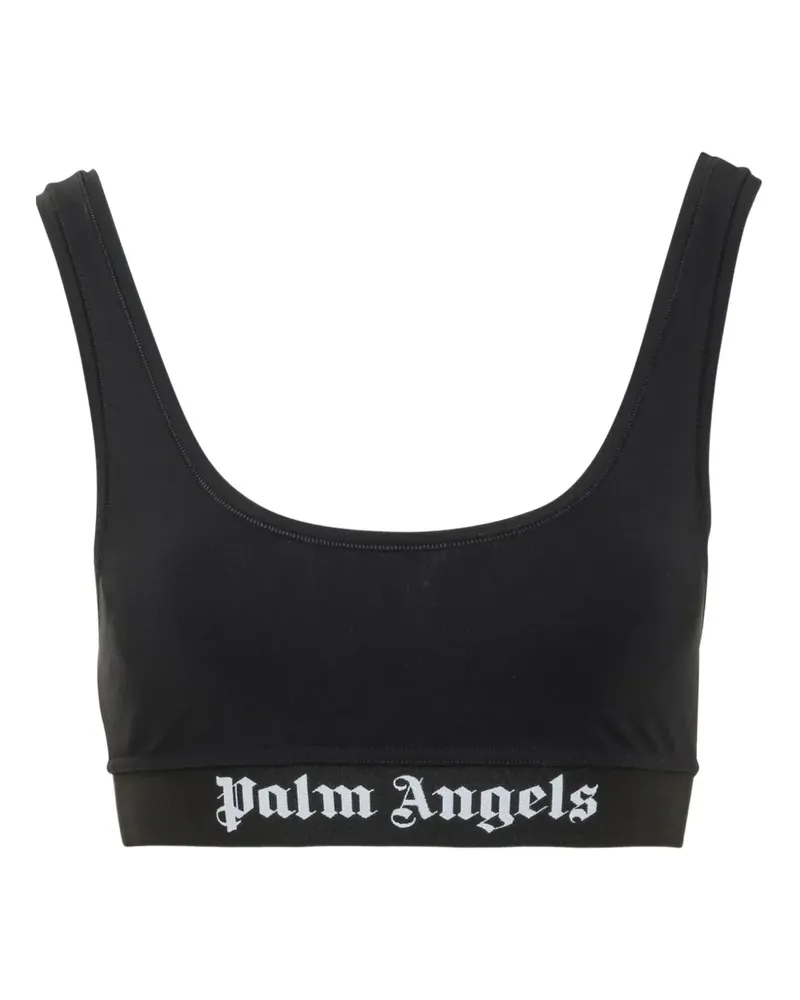 Palm Angels Oberteil mit Logo-Print - Schwarz Schwarz