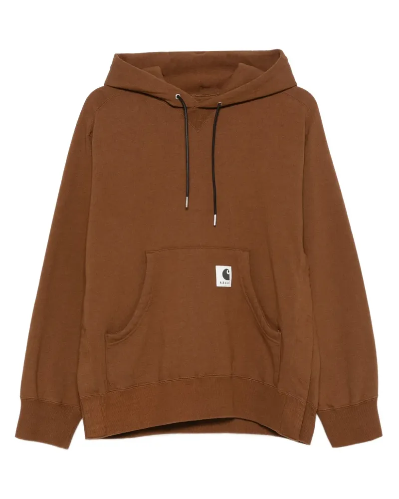 Sacai x Carhartt WIP Hoodie mit Tasche - Braun Braun