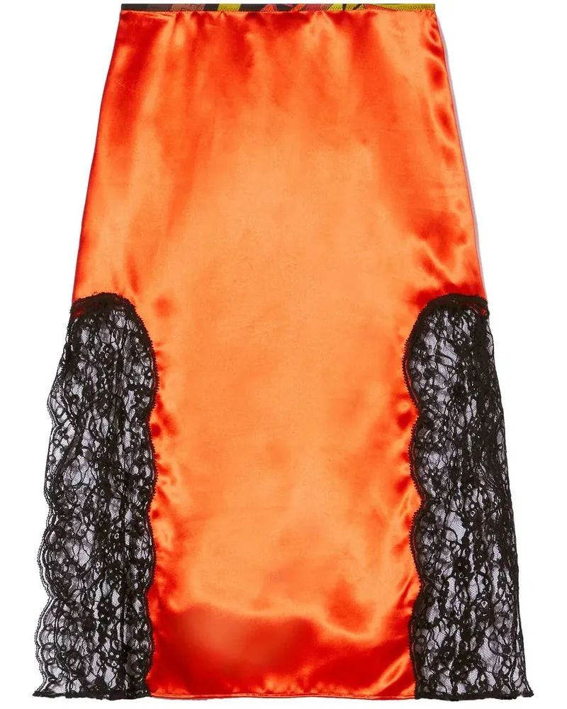 Emilio Pucci Midirock mit Spitze - Orange Orange
